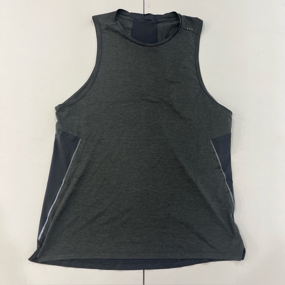 Lululemon Fast Free Tank Top Singlet Grey Black Active Gym Training Men’s Small - Picture 1 of 8